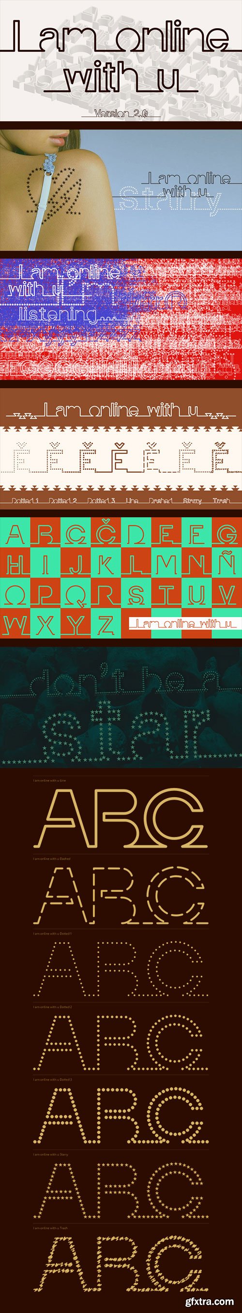 I am online with u - Digital Connection Typeface 7xOTF $59 I am online with u - Digital Connection Typeface 7xOTF $59