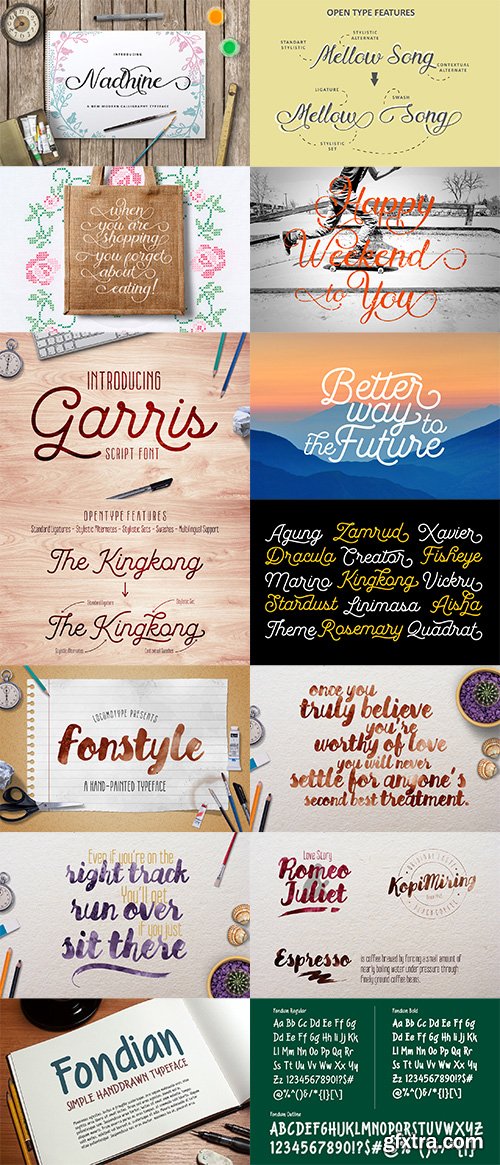 10 Dollar Bundle vol.4 &ndash; 16 Custom Fonts!