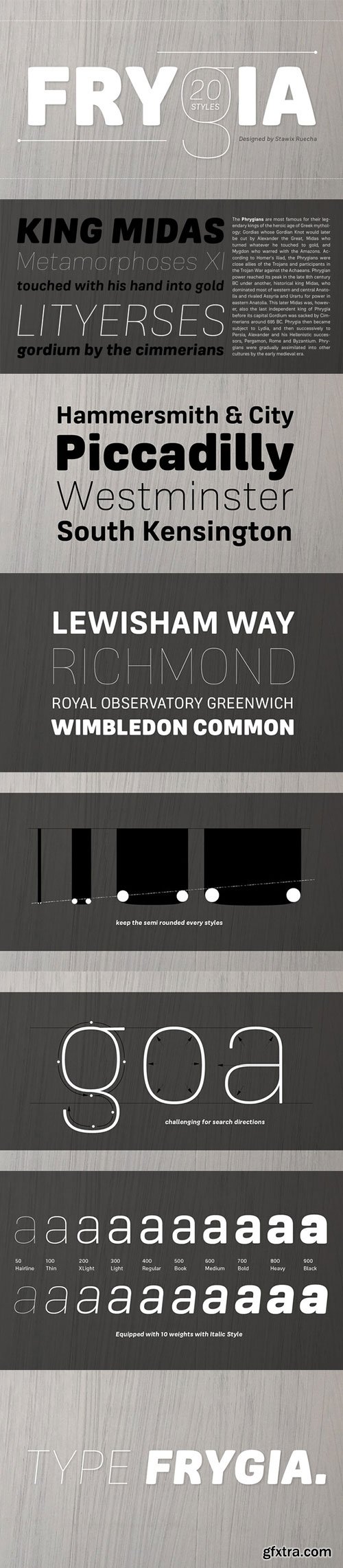 Frygia - Optical Illusion of Industrial San Serif 20xOTF