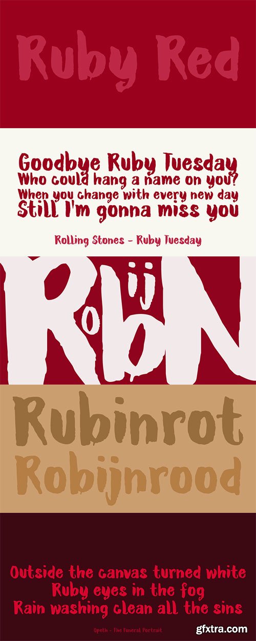 Ruby Red - Playful Font Made with Ink &amp; Brush