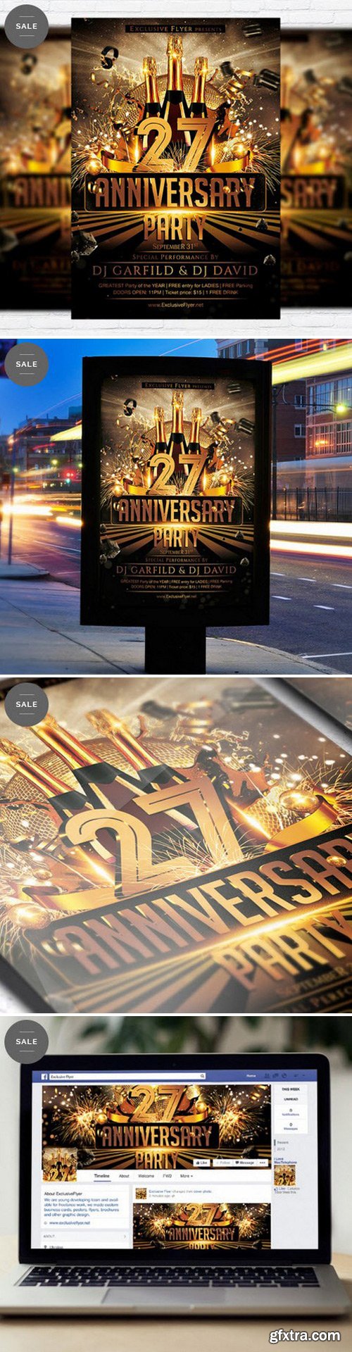 Anniversary Party – Flyer Template + Facebook Cover