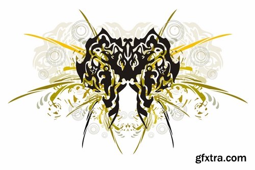 Collection of vector image background is abstract animal horse lion tiger cat 25 EPS