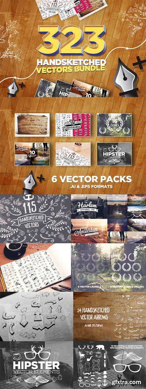 CM 323 Handsketched Vectors Bundle 63088