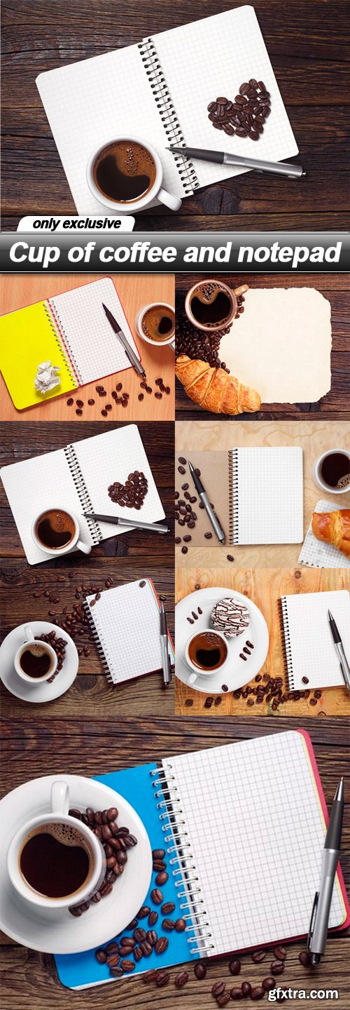 Cup of coffee and notepad - 7 UHQ JPEG