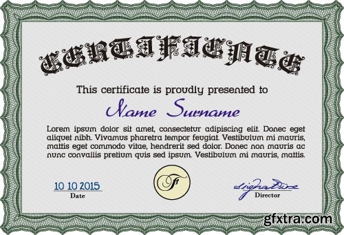 Certificates and diplomas layouts vector