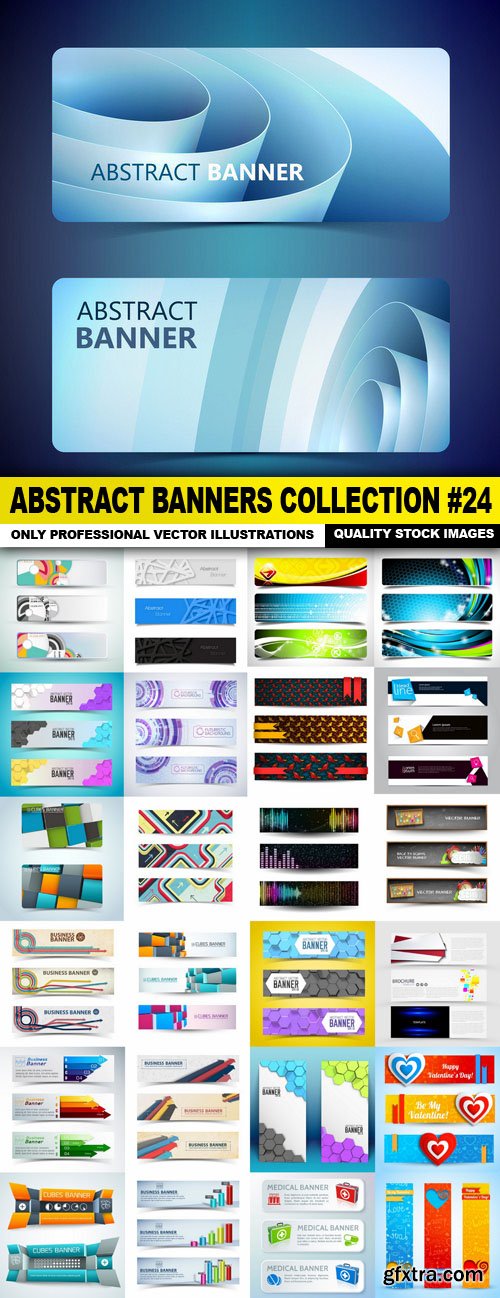 Abstract Banners Collection #24 - 25 Vectors