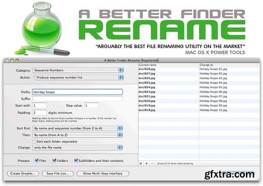 A Better Finder Rename 9.52 (Mac OS X)