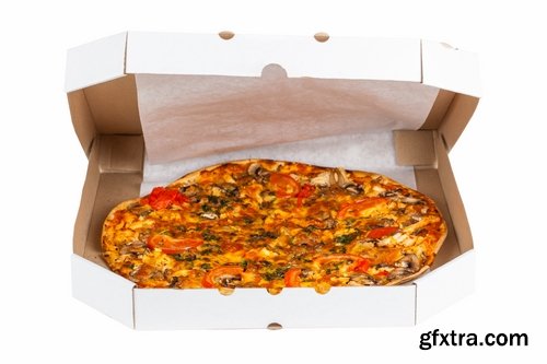 Collection of pizza in the box pizza delivery courier 25 HQ Jpeg