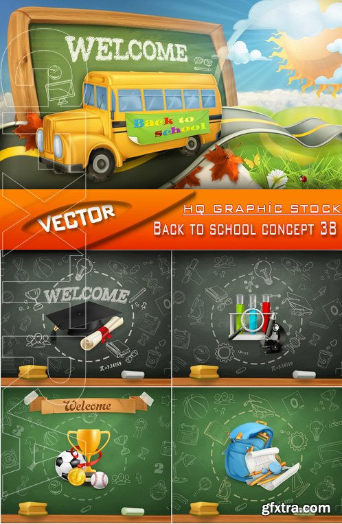 Stock Vector - Back to school concept 38