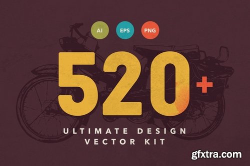 CM - 520+ Vector Object Design Kit 278949