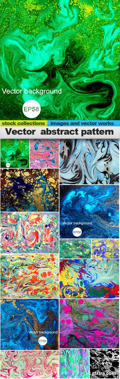 Vector abstract pattern, 15 x EPS
