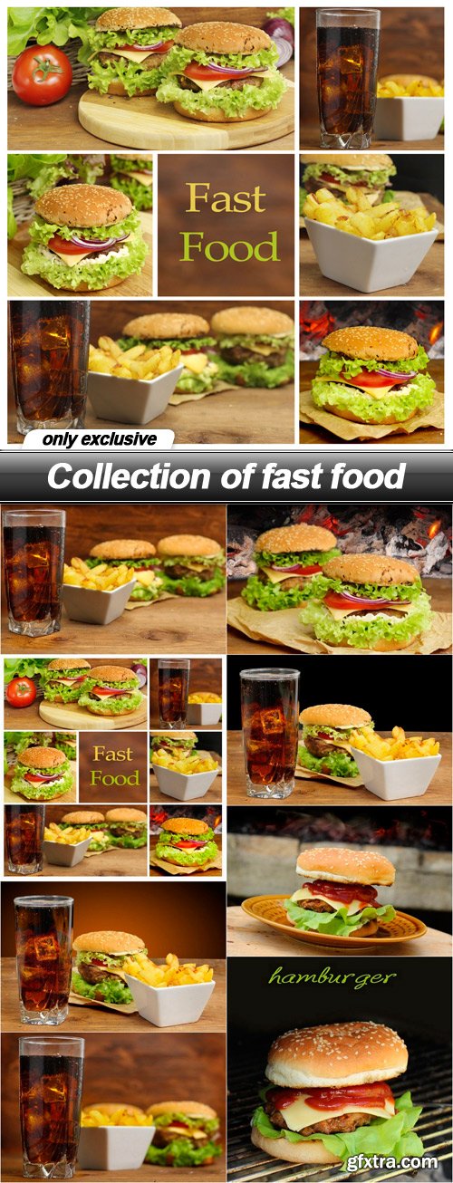 Collection of fast food - 8 UHQ JPEG