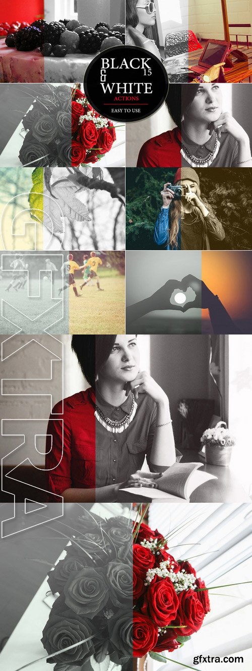 CM - 15 Black and White Actions 342702 CM - 15 Black and White Actions 342702