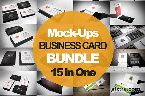 CreativeMarket 15 in 1 Business Card Mock-Ups