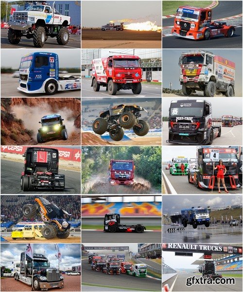 Collection truck racing track bigfoot truck with a jet engine 25 HQ Jpeg
