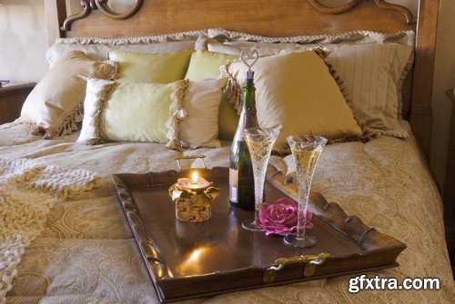 Bed and champagne