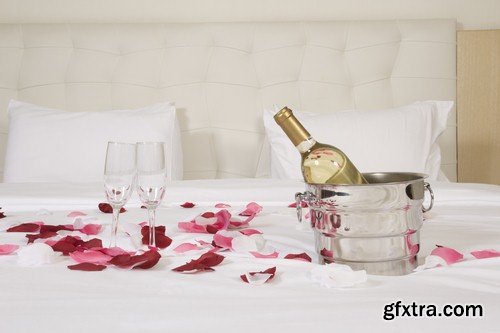 Bed and champagne