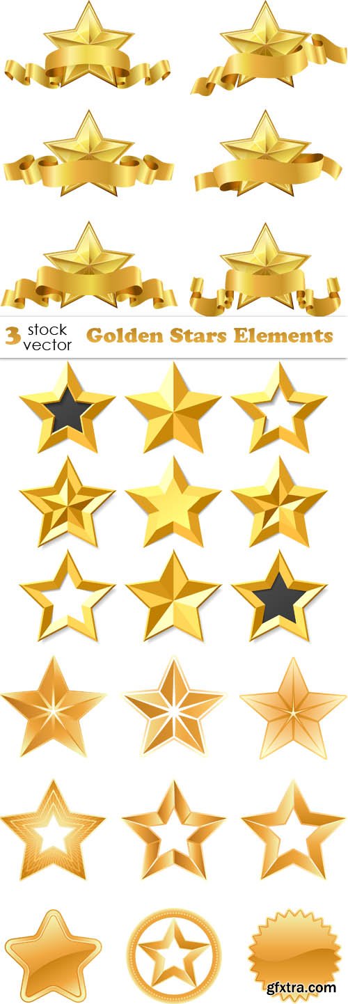 Vectors - Golden Stars Elements