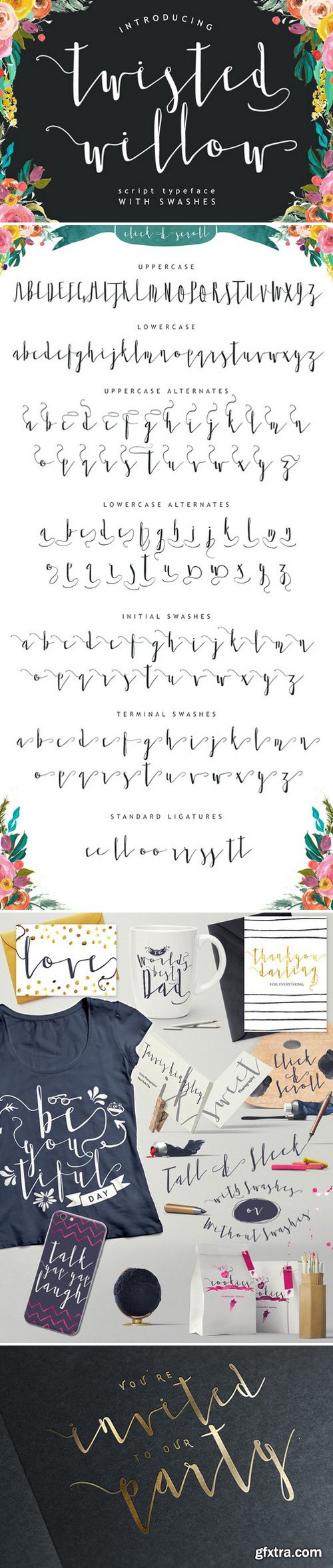 CM - Twisted Willow Typeface Font 352279
