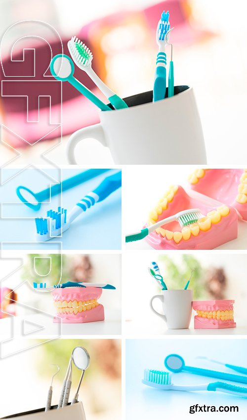 Stock Photos - Toothbrush set for dental care