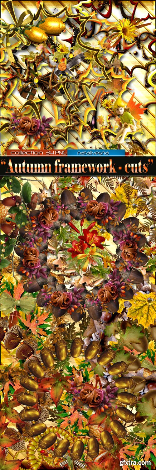 Autumn leaf and Decor from acorns