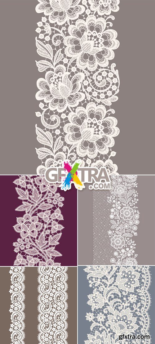 Lace Backgrounds Vector 4
