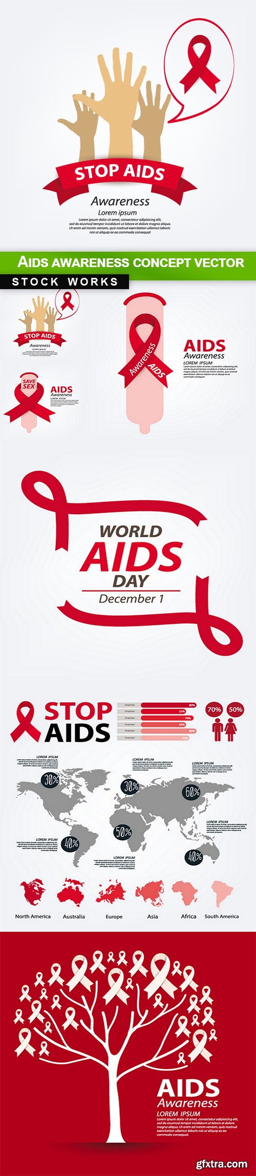 Aids awareness concept vector - 6 EPS Aids awareness concept vector - 6 EPS