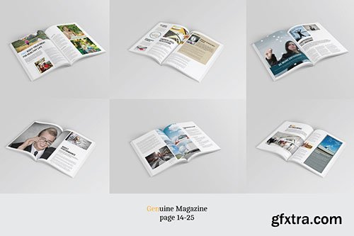 CreativeMarket Genuine Magazine Template 352779