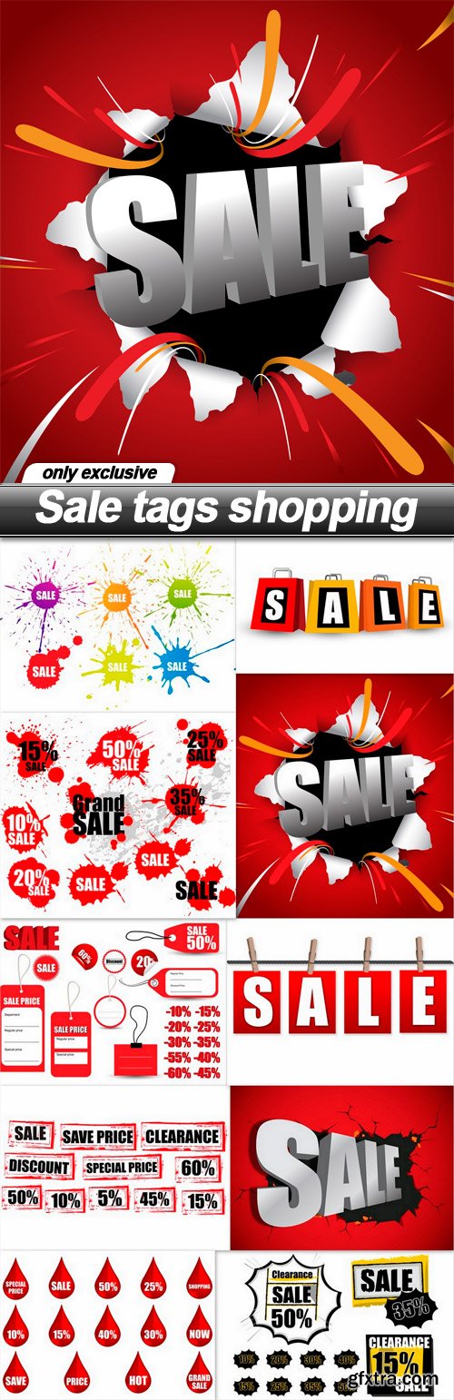 Sale tags shopping - 10 EPS