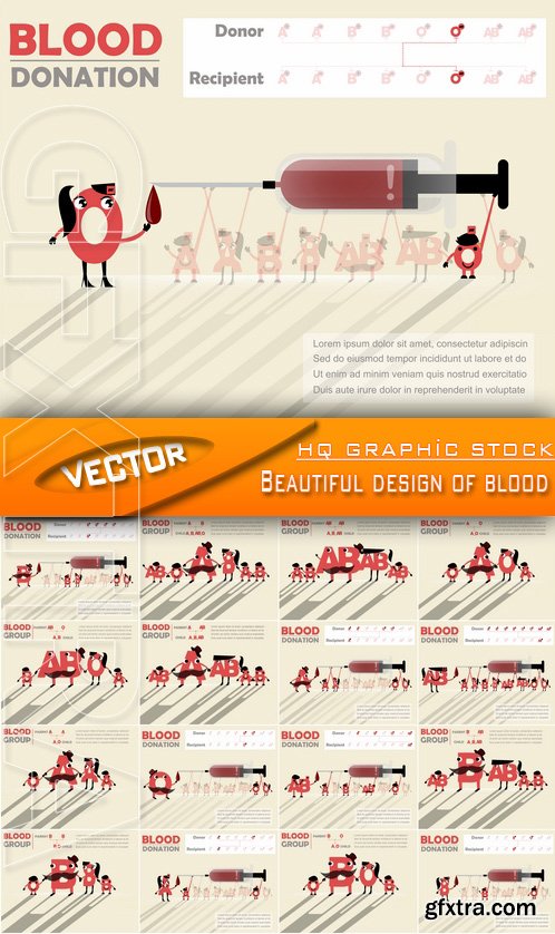 Stock Vector - Beautiful design of blood