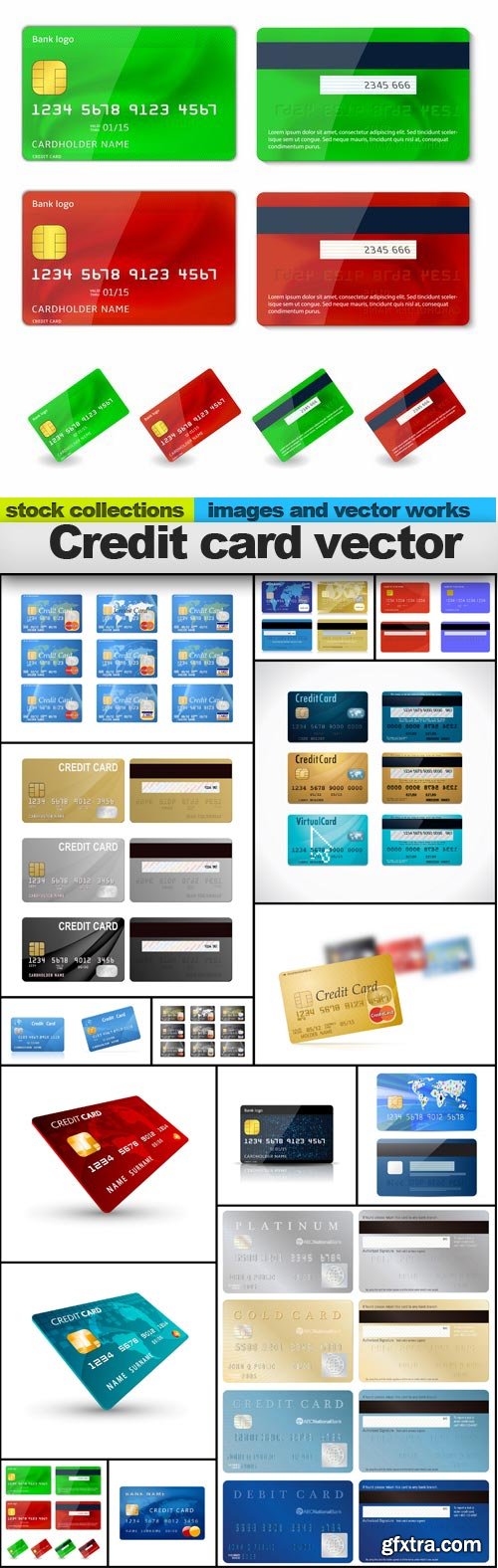 Credit card vector, 15 x EPS