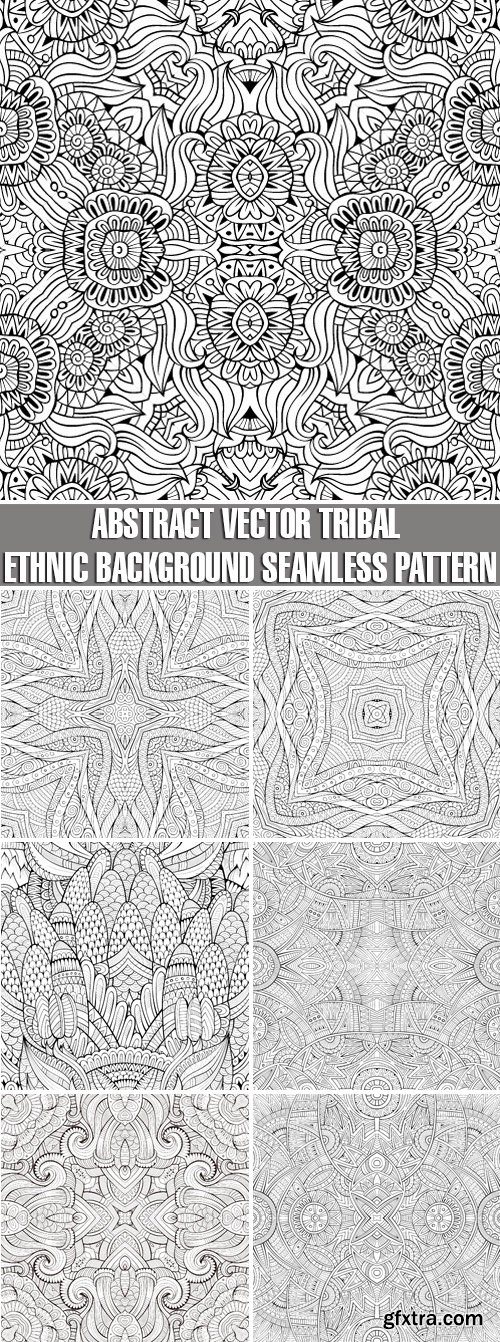 Stock Vectors - Abstract vector tribal ethnic background seamless pattern