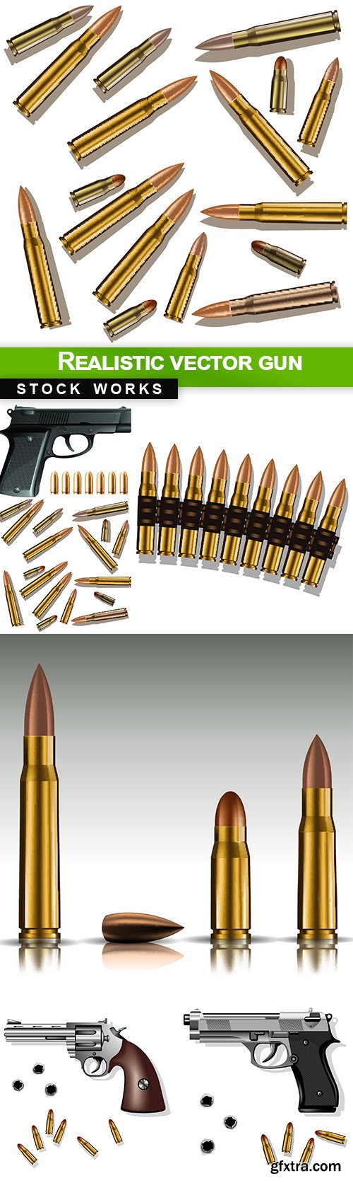 Realistic vector gun - 6 EPS Realistic vector gun - 6 EPS