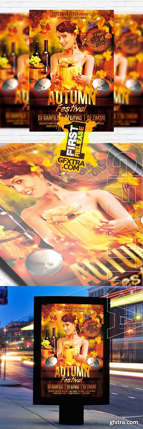 Autumn Festival &ndash; Flyer Template + Facebook Cover