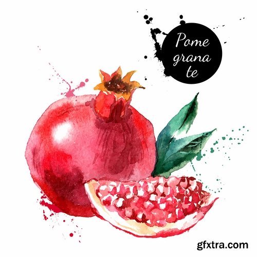 Watercolor vegetables and fruit creative atr - 25 Eps