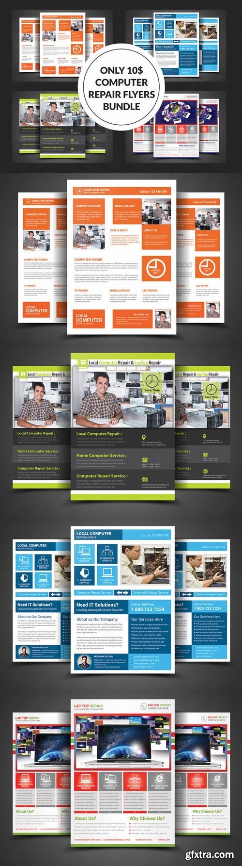 CM - Computer Repair Flyer Bundle 341135 CM - Computer Repair Flyer Bundle 341135