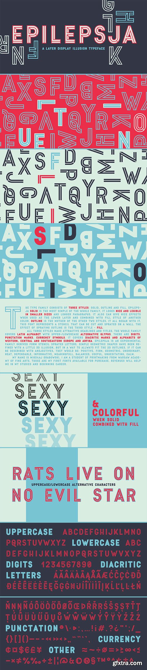 Epilepsja - All-Caps Type for Display Works 3xOTF $69