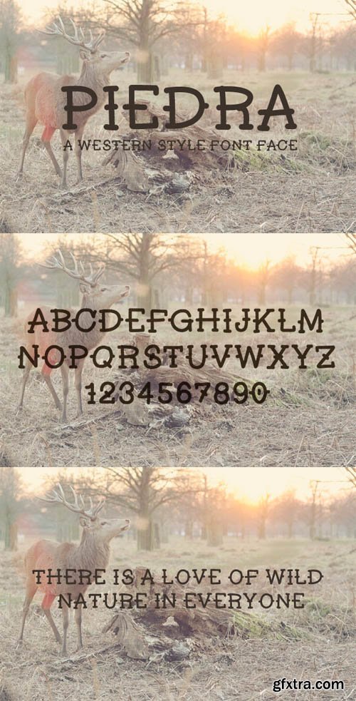 Piedra &ndash; Hand Drawn Western Font