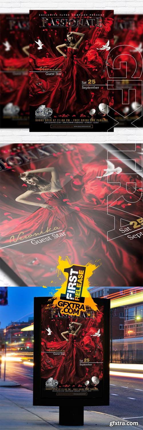 Passionate &ndash; Flyer Template + Facebook Cover