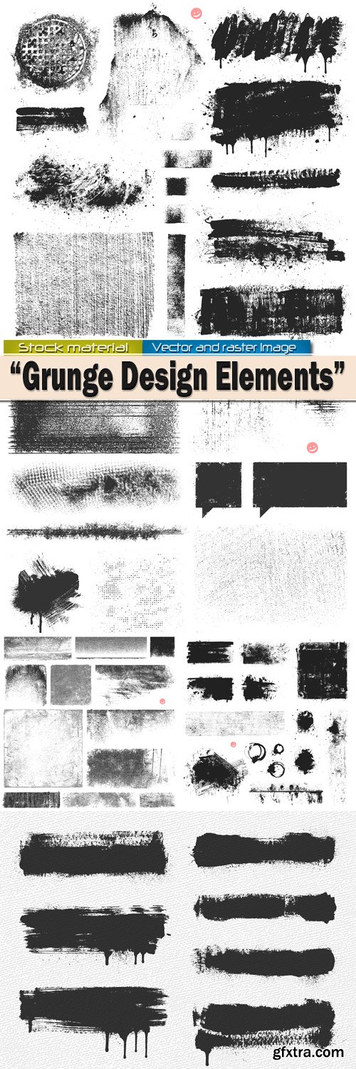 Vector Elements Design in Grunge style