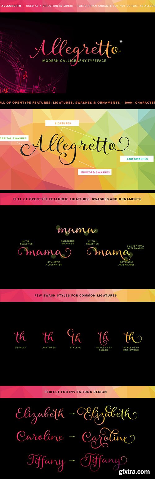 Allegretto Script - Inspired by Mozart&rsquo;s Rondo Alla Turca NEW!