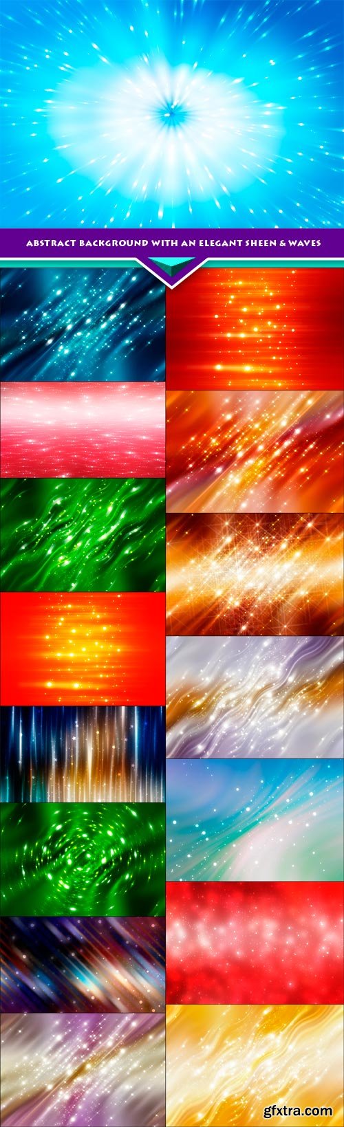 Abstract colorful background with an elegant sheen &amp; waves 16x JPEG