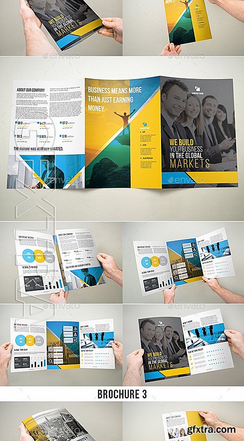 GraphicRiver - Trifold Brochure Bundle - 3xA4 size 12779253