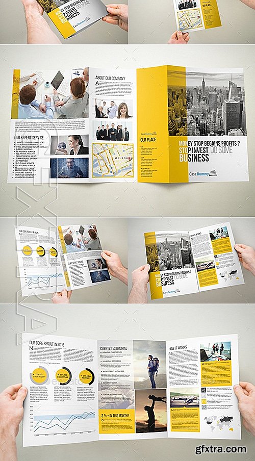 GraphicRiver - Trifold Brochure Bundle - 3xA4 size 12779253