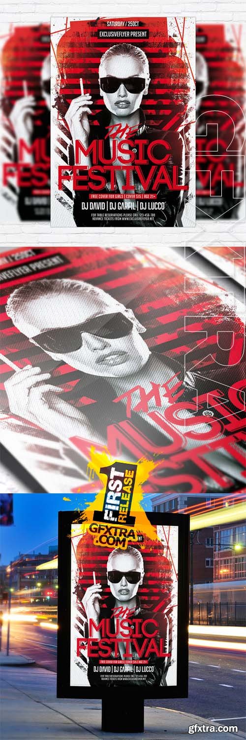 The Music Festival - Flyer Template + Facebook Cover The Music Festival - Flyer Template + Facebook Cover