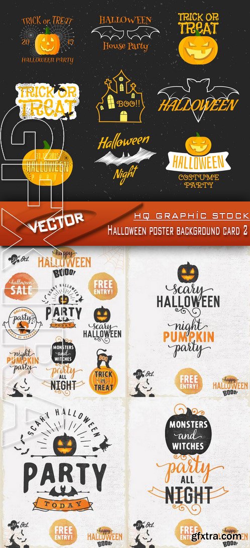 Stock Vector - Halloween poster background card 2
