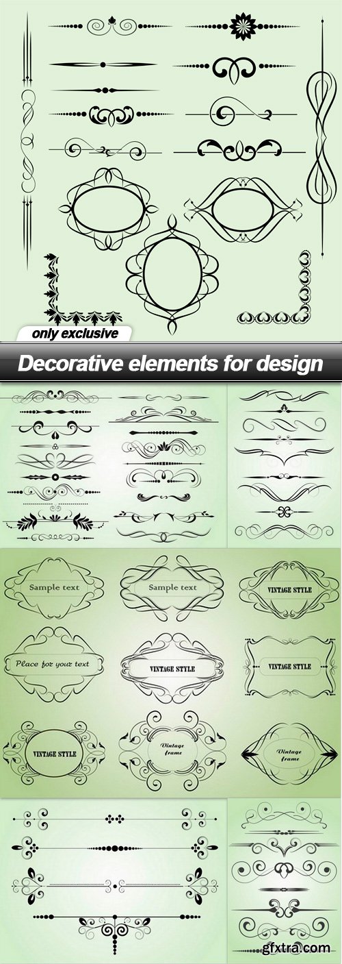 Decorative elements for design - 6 EPS