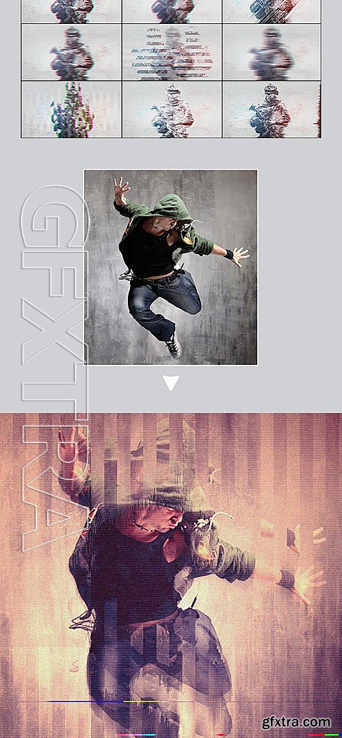 GraphicRiver - Glitch Photoshop Action 12811041