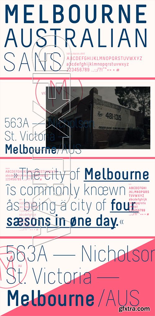 Melbourne - Sans-Serif with a Modern Touch 3xOTF $50 Melbourne - Sans-Serif with a Modern Touch 3xOTF $50