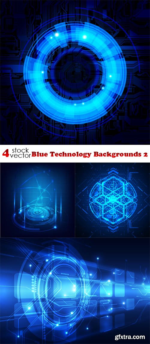 Vectors - Blue Technology Backgrounds 2